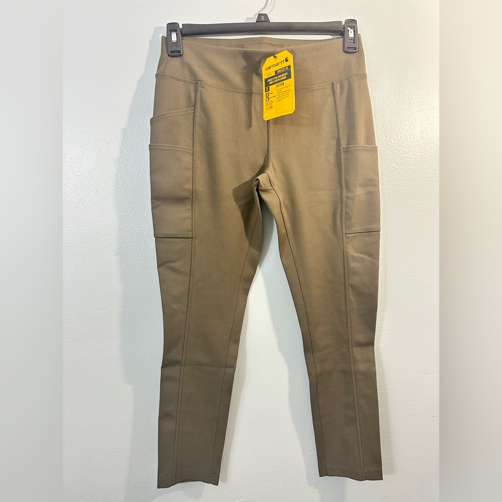 NWT CARHARTT FORCE FITTED LIGHTWEIGHTANKLE LENGTH LEGGING color Olive SIZE S